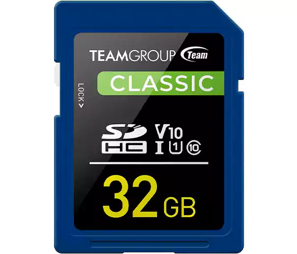 كارت ميموري تيم جروب كلاسيك، 32 جيجابايت، SDHC، بسرعة 100 ميجابايت، TSDHC32GIV1001