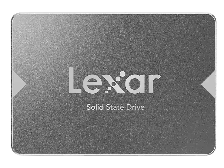 هارد ديسك ليكسار SATA III (6 جيجابايت-ثانية) SSD مقاس 2.5 بوصة، داخلي، لأجهزة الكمبيوتر المحمولة والمكتبية، سعة 256 جيجابايت، NS100، رمادي