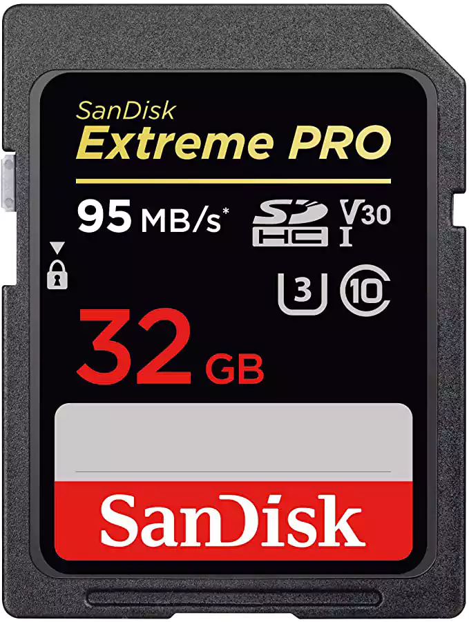 SanDisk Extreme Pro Memory Card, 32GB, SDHC-SDXC, 170MB, SDSDXXY-032G-GN4IN