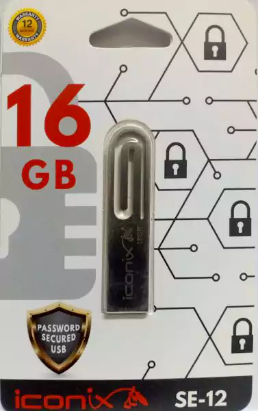 فلاش ميموري ايكونيكس، 16 جيجابايت، استانلس، SE-12