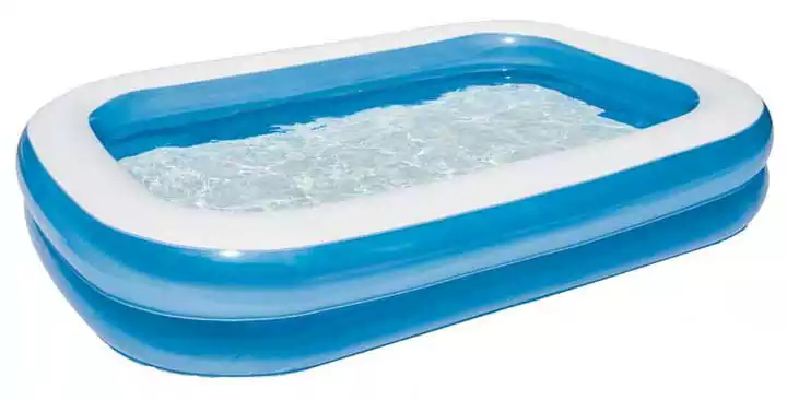 Bestway Inflatable Swimming Pool, Rectangle, 2 Floors, Blue x White, 52192