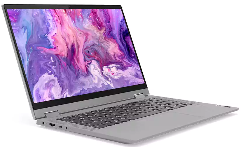 لاب توب لينوفو ايديا باد Flex 5، معالج من الجيل الحادي عشر، intel core I5، رامات 8 جيجابايت، 512 جيجابايت SSD هارد، Intel Iris XE، شاشة 14 بوصة FHD IPS، رمادي