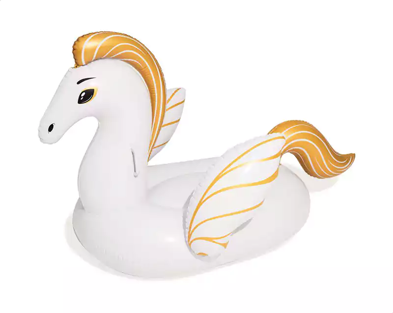 عوامة سباحة بيست واي، شكل حصان مجنح، أبيض × ذهبي، 41121
