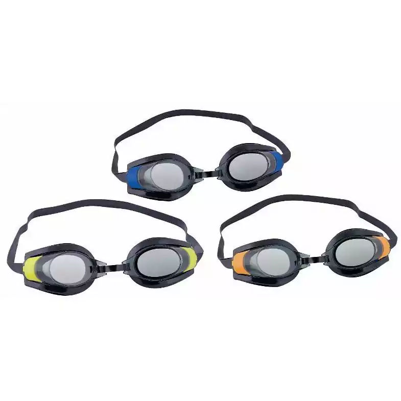 Bestway Hydro Pro Racer Swimming Goggles, Black x Blue, 21005-2