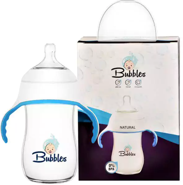 ببرونة بيدين للحمل ناتشورال من بابلز، 280 مل - ابيض وازرق