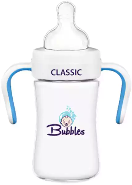 ببرونة بيدين للحمل كلاسيك من بابلز، 150 مل - ابيض وازرق