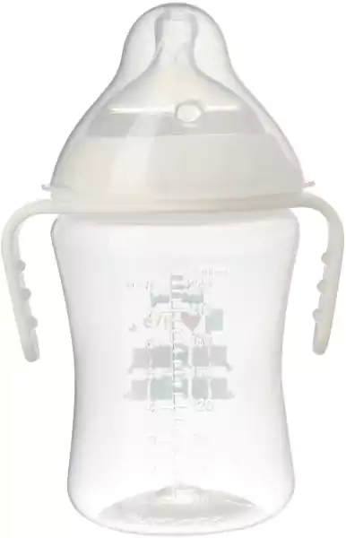 Leader Baby Bottle With Handles, White - 250 ml