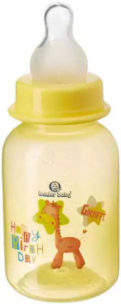 Leader Baby Bottle, Yellow - 125 ml