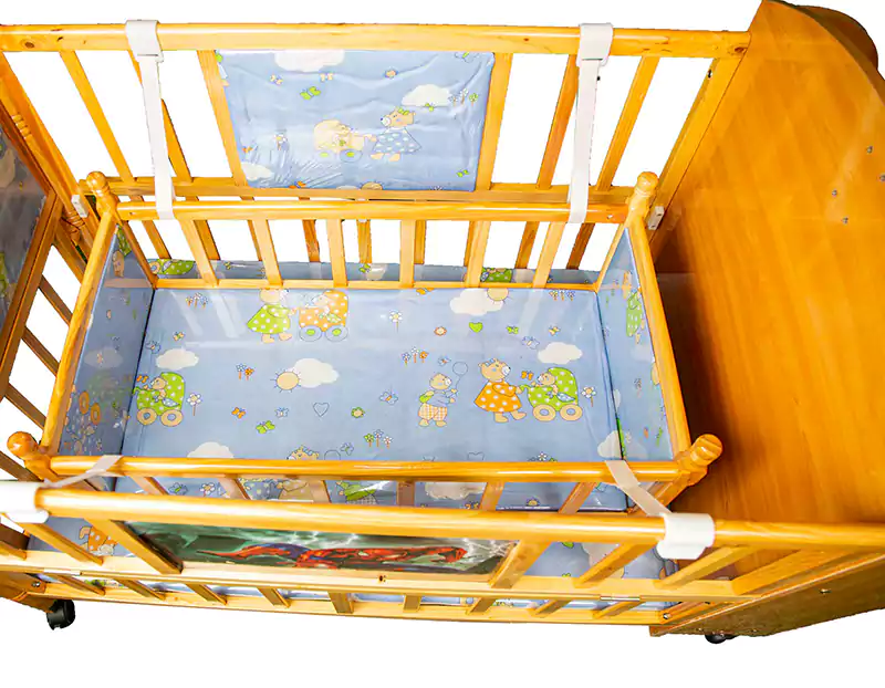 Gomaa Wooden Bed, Gold