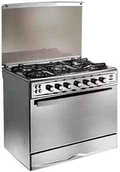 Universal Elegant 3 Cooker, 90 x 60 cm, 5 Burners, Digital, Full Safety, Silver, 9605Y