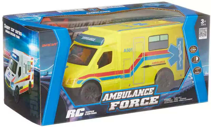 لعبة سيارة إسعاف إس واي آر كار، مع ريموت، متعددة الألوان، 666-769A