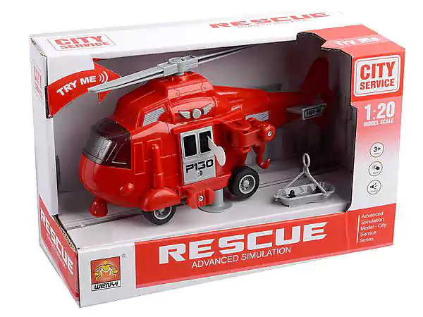 لعبة هليكوبتر مطافي، أحمر، WY760D