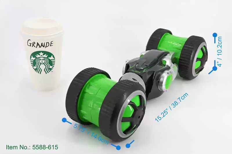 Toy car, with charger and remote, green or red, 615-5588 MKB