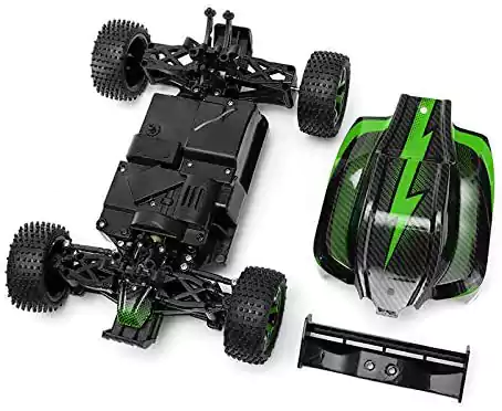 Crazon Car Toy, with Remote Control and Charger, Black x Red or Green, 17GS06B