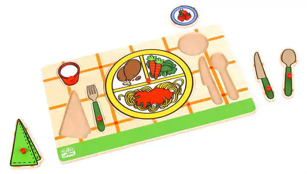 لعبة بازل إديو فن، أدوات الطعام، خشب