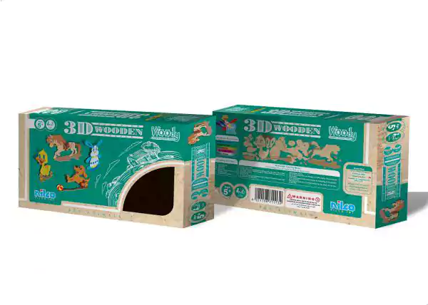 Pet puzzle game, wood and coloring