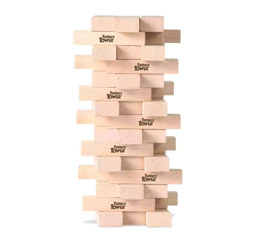 لعبة مكعبات خشبية برج توتري من نيلكو ، صندوق اسطوانة - 60282