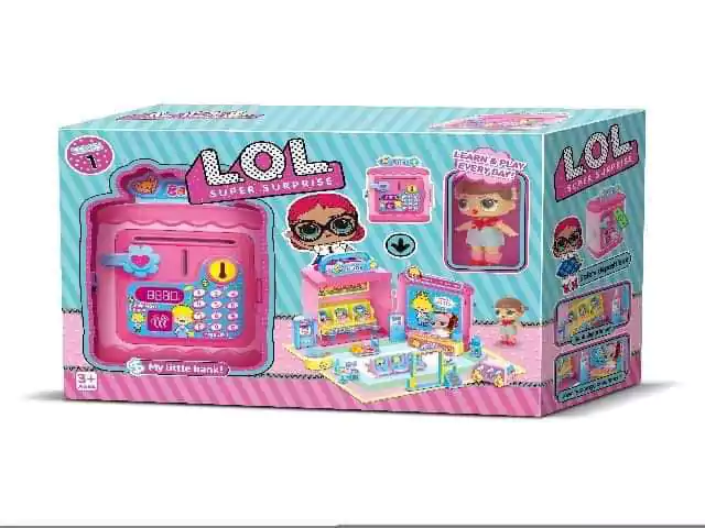 حصالة نقود لول، خزنة، وردي، QL058.1