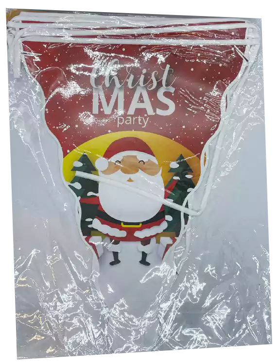 زينة كريسماس شكل بابا نويل 5 متر - أحمر