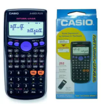 Casio FX-82ES PLUS Calculator, Black, 252 Functions