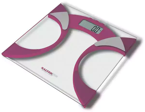 ميزان حمام رقمي زجاجي من سالتر بحد أقصي 160كجم أبيض - 9141 PK3R