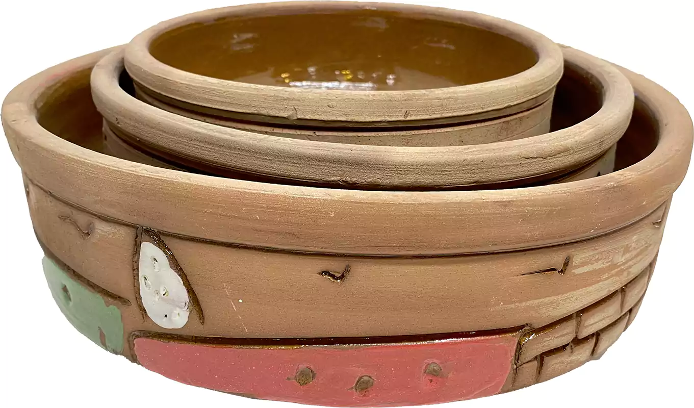 طقم صينية فخار ريفى