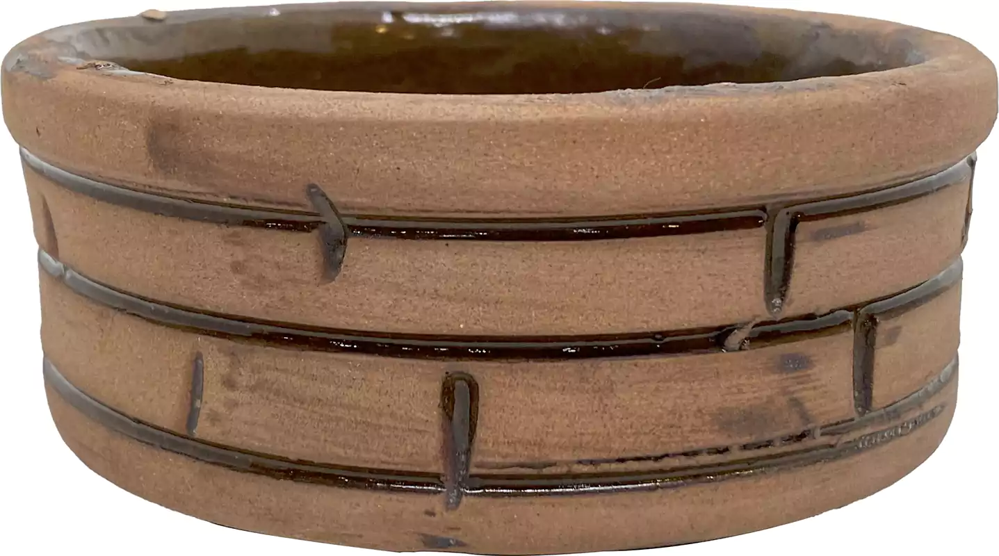 طاجن فخار دائري - بني