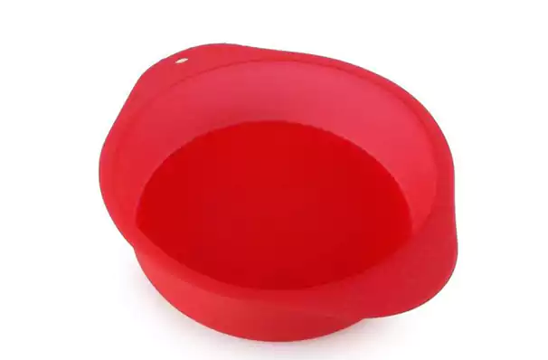 صينية فرن سيليكون هابي هوم  غير لاصقة دائرية - أحمر