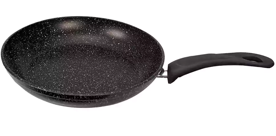 Turkish granite frying pan size 22 with one handle - black