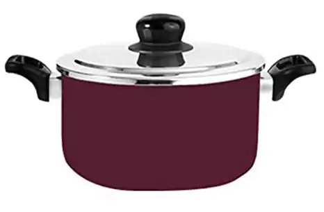 حلة طهي استانلس من الدهان مقاس 16 فيورى غطاء ستنالس - أحمر