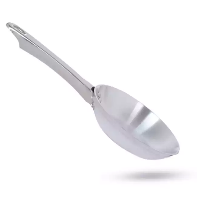 El Dahan Aluminum Frying Pan, size 30, with one hand, stainless - Silver