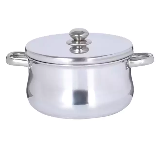 Eldahan Aluminum Pompe Pot with Stainless Steel , Size 28, Silver