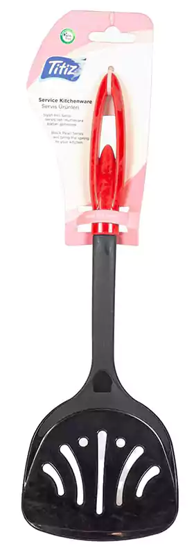 Titze Silicone Food Scoop and Strainer - Black