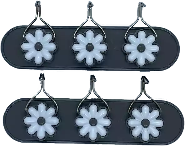 شماعة باب بلاستيك 3 هوك - أسود