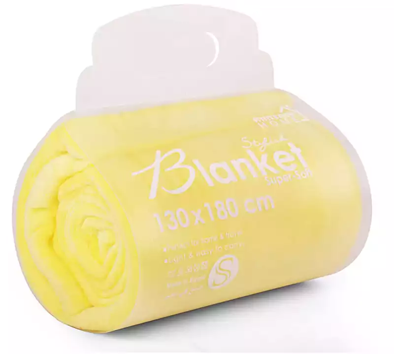 بطانية سرير مايكروفيبر سادة خفيفة الوزن عالية الجودة - أصفر