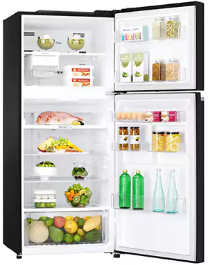 LG Refrigerator, No Frost, 393 Liter, Inverter, 2 Doors, Black, GN-C562SGCL