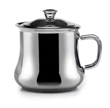 Zahran Milk Bottle with Stainless Cover, Size 14 - Silver