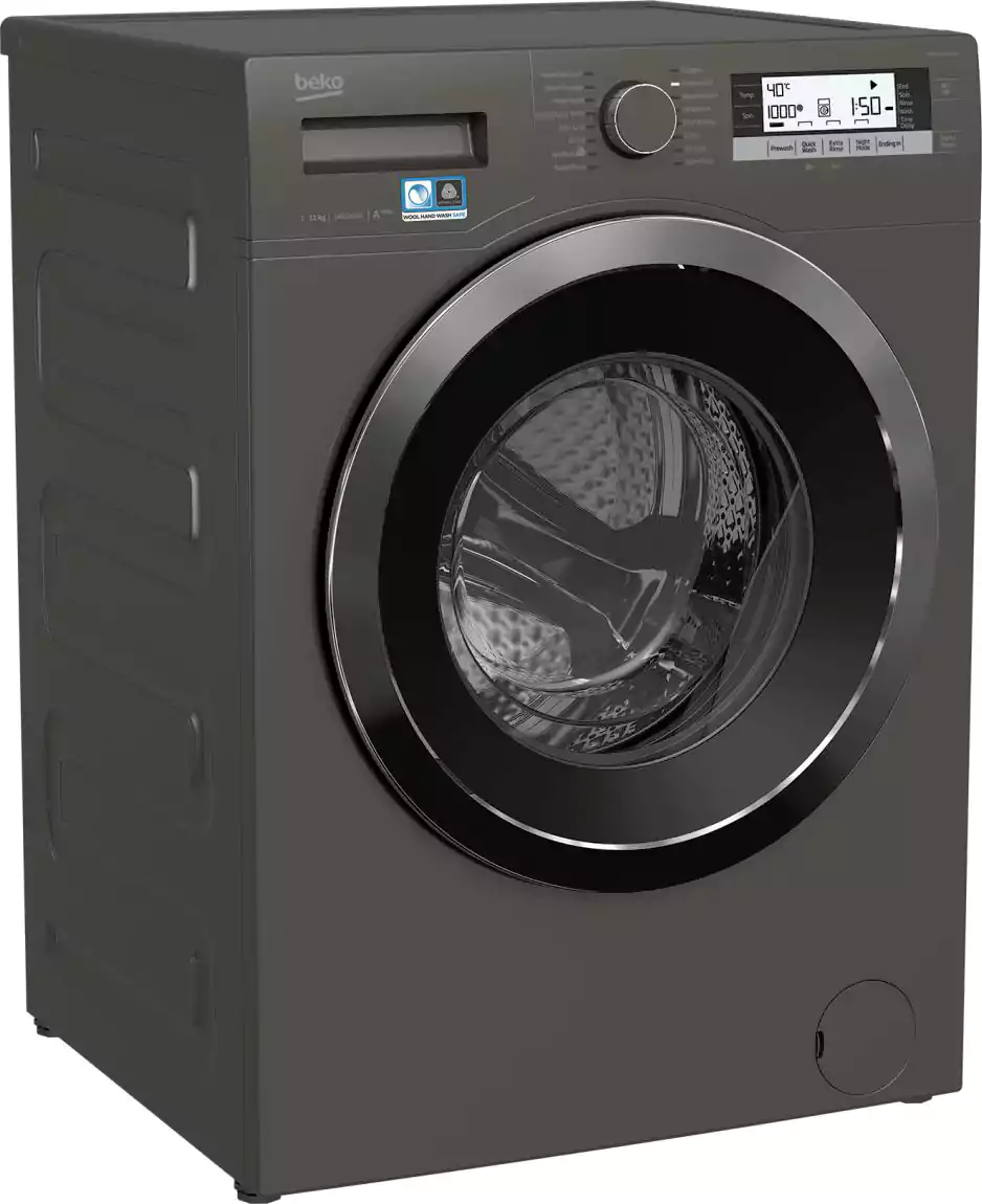 Beko Front Loading Washing Machine, 8 kg, Digital Display, Gray, HTV8733XC0M