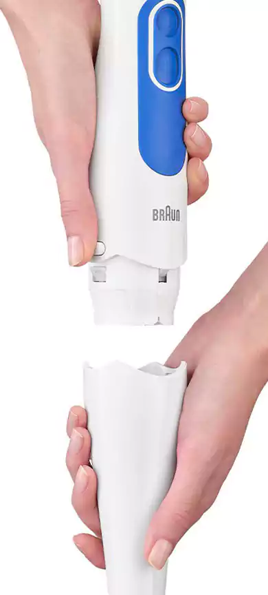 Braun MultiQuick 3 Hand Blender, 700 Watt, 500 ml, With chopper, White and Blue MQ 3020