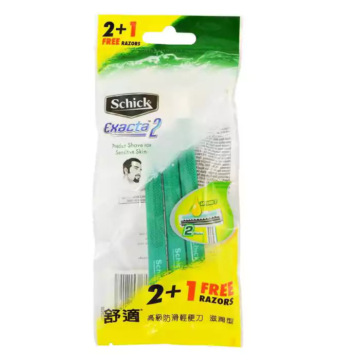 Schick Exacta Razors for Sensitive Skin + Green