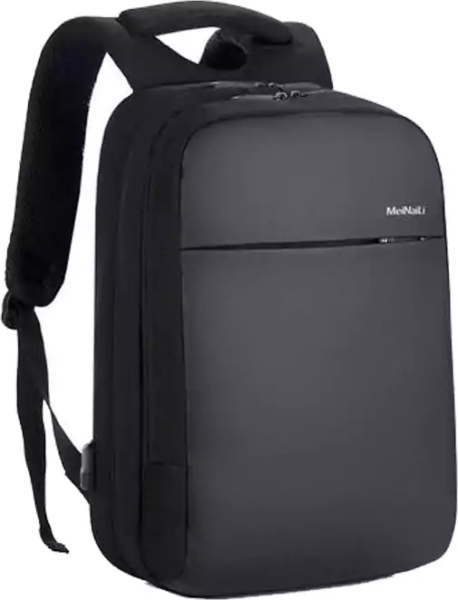 Meinaili Laptop Backpack, 15.6 Inch, USB Port, Black, 1802