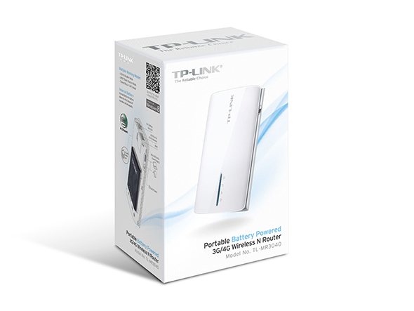 TP-Link 4G LTE Portable Wireless Router, TL-MR3040, White