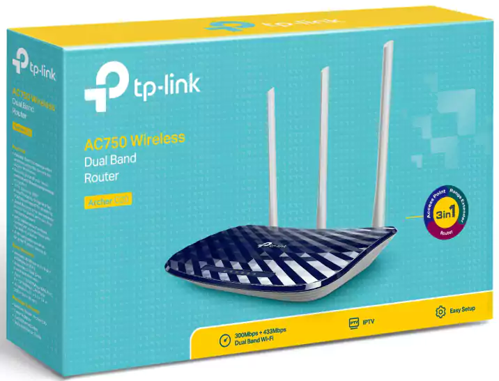 ROUTER TP.LINK Archer C20 AC750 Wireless Dual Band Router