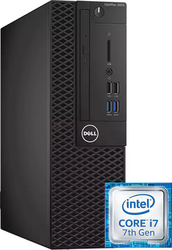 كمبيوتر مكتبي ديل اوبتي بلكس 7050، بمعالج من الجيل السابع، Intel Core i7، رامات 4 جيجابايت، 1 تيرابايت HDD هارد، Intel® HD Graphics، دوس ، اسود