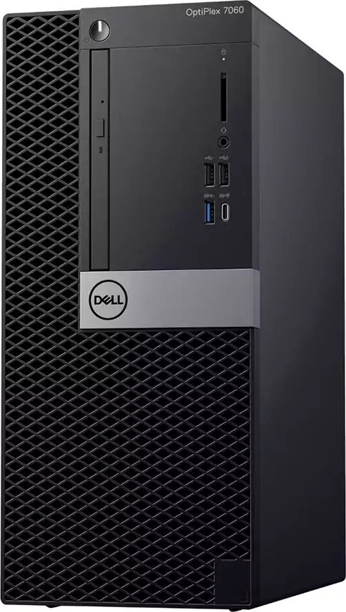 كمبيوتر مكتبي ديل اوبتي بلكس 7060، بمعالج من الجيل الثامن، intel Core I7-8700، رامات 4 جيجابايت، 1 تيرابايت HDD هارد، Intel UHD Graphics، دوس