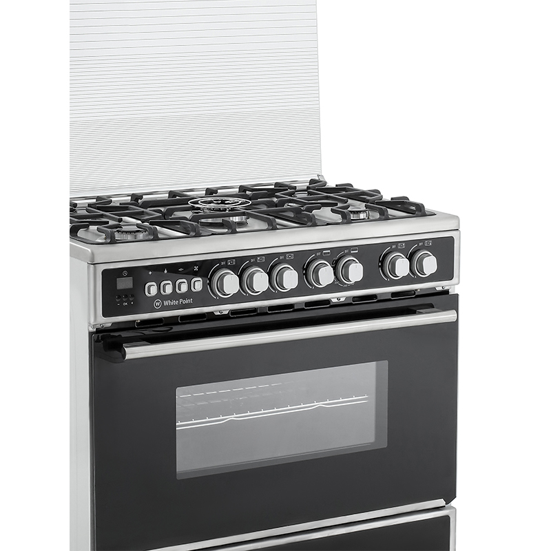 بوتجاز وايت بوينت 5 شعله ستانلس90سم امان تام مروحه حمالات زهر  WPGC9060XTOGFCFSDA