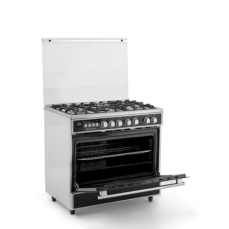 بوتجاز وايت بوينت 5 شعله ستانلس90سم امان تام مروحه حمالات زهر  WPGC9060XTOGFCFSDA