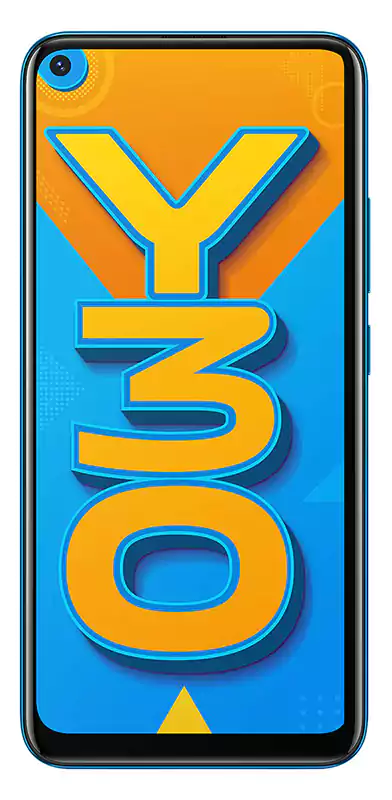 Vivo Y30 Dual SIM Mobile, 128GB Internal Memory, 4GB RAM, 4G LTE Network, Dazzle Blue