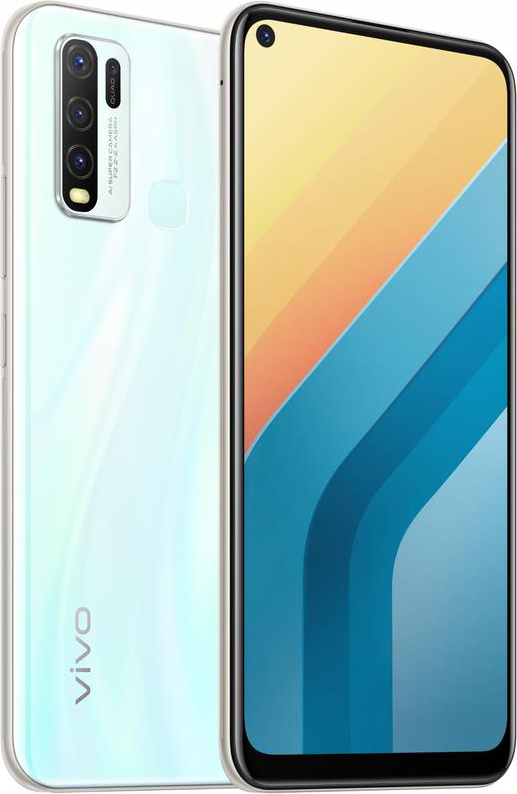 Vivo Y30 Dual SIM Mobile, 128GB Internal Memory, 4GB RAM, 4G LTE Network, White