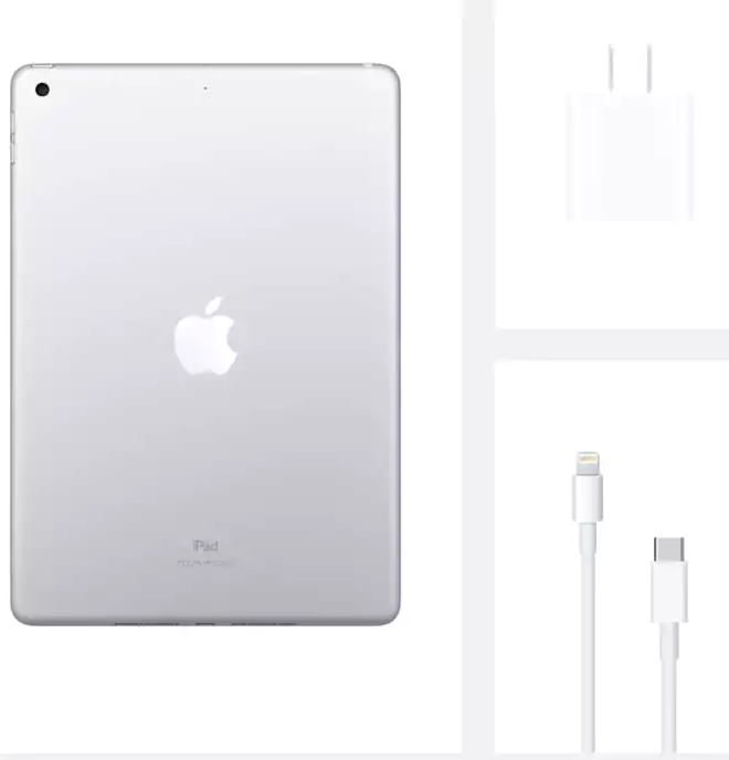 Apple iPad 8th Gen, 10.2 Inch Display, 128 GB Internal Memory, 3 GB RAM, Silver